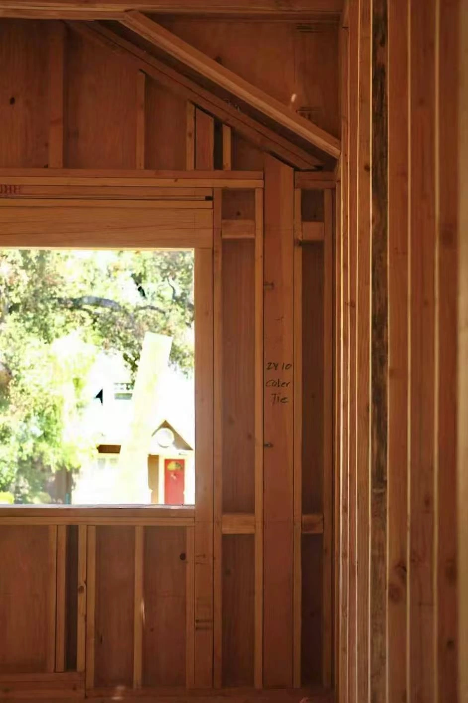 Click to view full screen Framed opening looking out