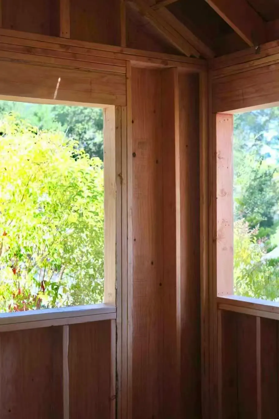 Click to view full screen Window opening framed to the garden